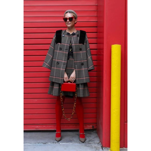 Halogen X Atlantic-Pacific Bow Detail Plaid Coat - Picture 7 of 8